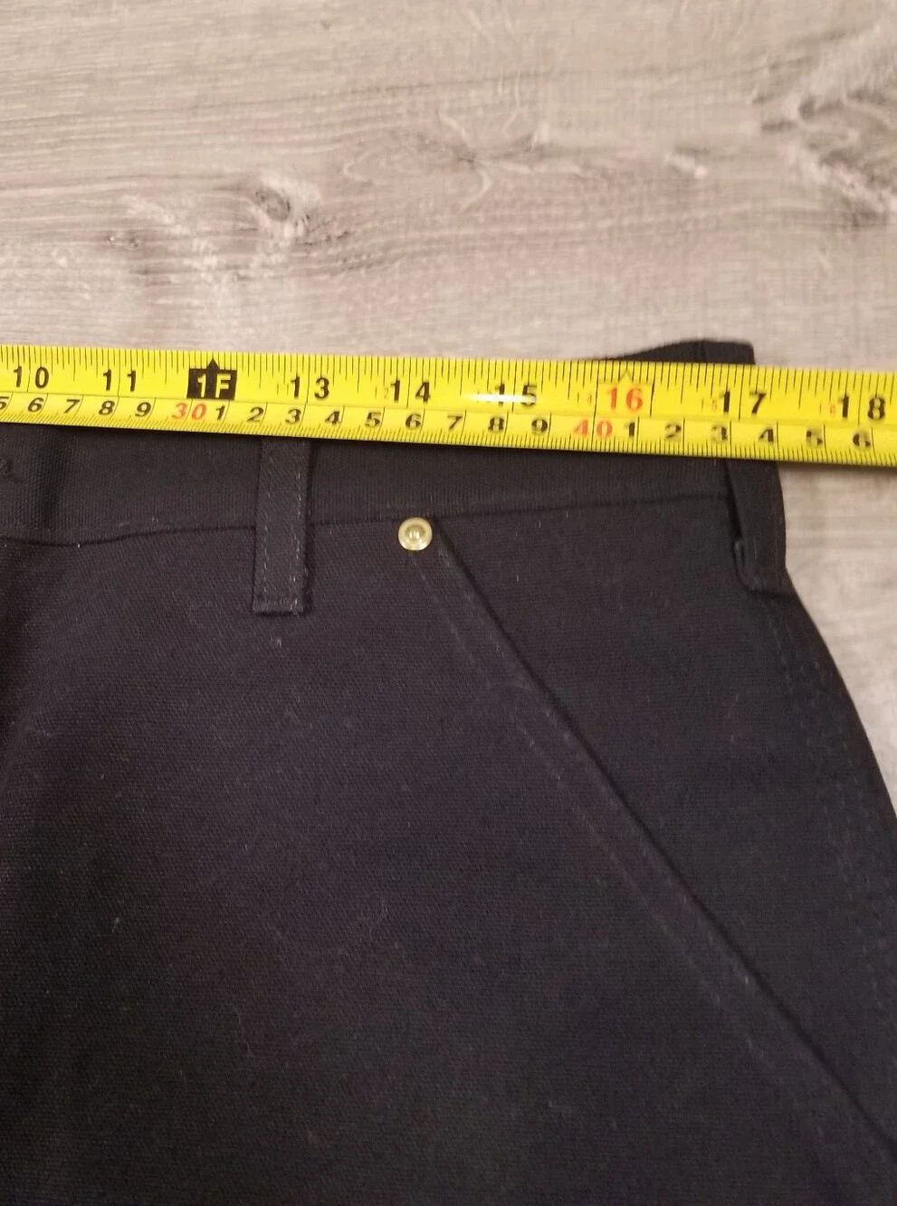 CARHARTT B01 BLK Double Knee Duck Canvas Carpenter Shorts Mens Size 34x9 Black